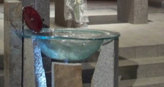Baptismal font St. Benno Bischofswerda Designed with delinquent young people