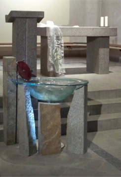 Baptismal font St. Benno Bischofswerda Designed with delinquent young people