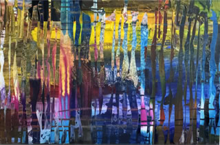 Raum und Zeit Acryl auf Leinwand  B60xH40 2025