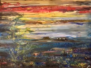 Heimat Acryl auf Leinwand  B120xH90  Privatbesitz  2018 Leipzig