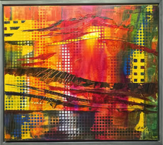 Hintergründe Acryl  Leinwand  B80xH70 2024