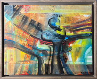 in Tanzen verwandelt (Ps 30,12)  Acryl auf Leinwand 50x40  September 2022 Privatbesitz