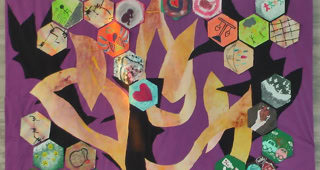 Lenten cloth designed with  confirmands in Radebeul