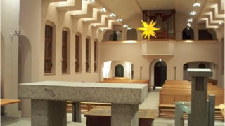 St. Benno Church Bischofswerda Renovation of the interior by the congregation (Art Deco)