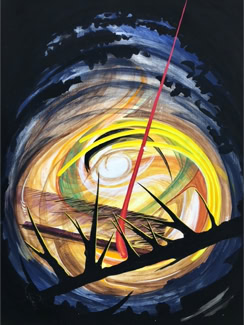 Eph 1,3-14 Eitempera auf Spanplatte  B50xH70 Privatbesitz 1985. Opitz