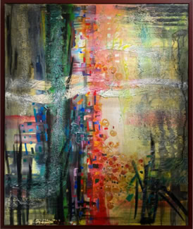 Gedanken  Ayryl auf Leinwand,  B80xH100,  2020  Privatbesitz 