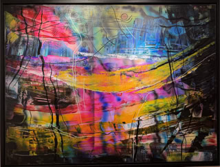 Juble, Tochter Zion Zef 3,14-17 Acryl auf Leinwand,  B120xH90,  2024