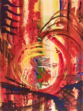 Ez 36,26 Acryl auf Leinwand B80xH100 Privatbesitz 2018  Benno Schäffel