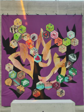 Lenten cloth designed with  confirmands in Radebeul