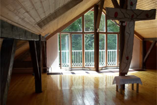 Meditation floor  in the old Winfried House  Schmiedeberg